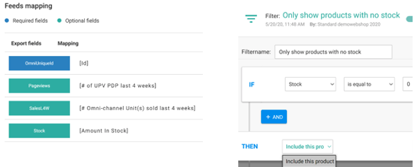 Report mapping and apply filter